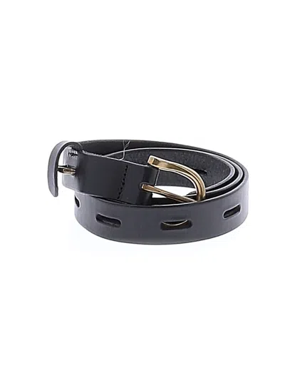 Pre-owned Madewell Leather Belt In Black