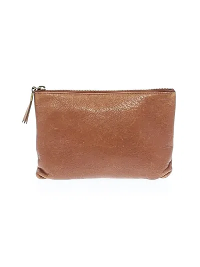 Pre-owned Madewell Leather Clutch In Tan