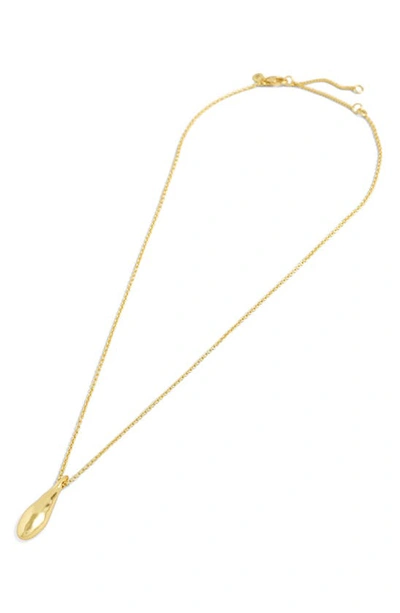 Madewell Molten Pendant Necklace In Vintage Gold
