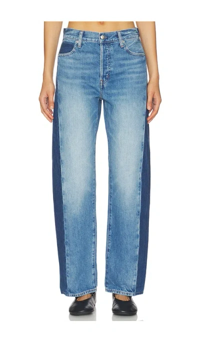 Madewell Pieced Barrel Jeans In Linden & Shadow Wash