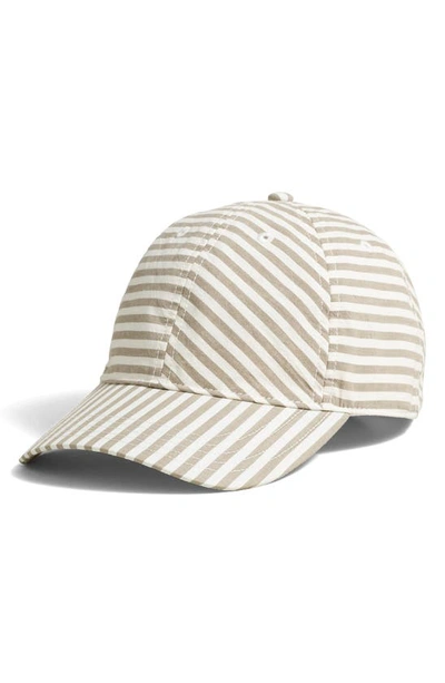 Madewell Pieced-stripe Baseball Cap In White