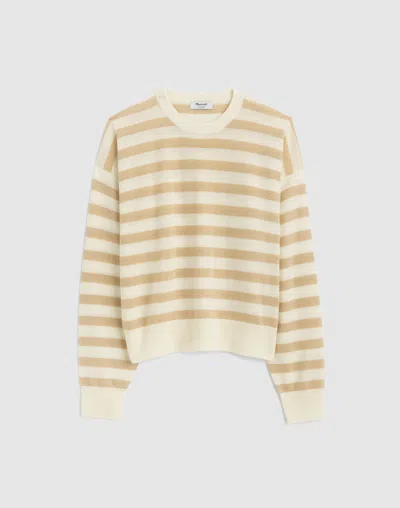 Madewell Rib-stitch Crewneck Sweater In Multi
