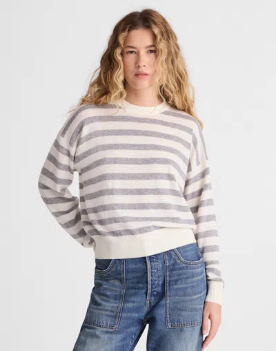 Madewell Rib-stitch Crewneck Sweater In Neutral