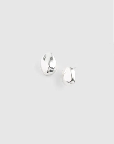 Madewell Sculpted Droplet Statement Stud Earrings In Gray