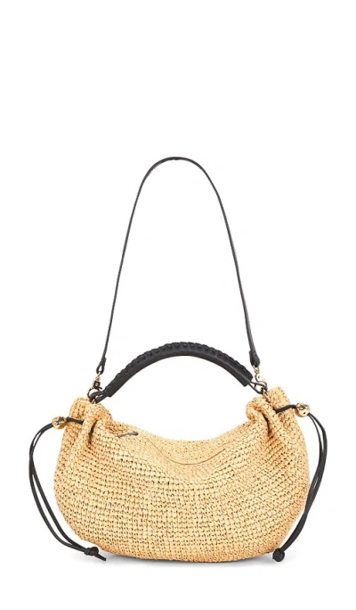 Madewell Seasonal Gathered Shoulder Bag In True Black Multi