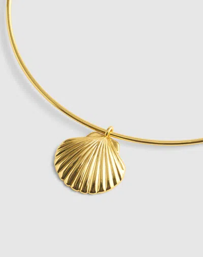 Madewell Shell Wire Choker Necklace In Gold