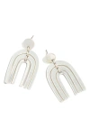 Madewell Stacked Arch Statement Earrings In Light Silver Ox
