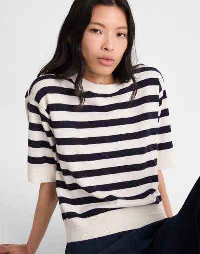 Madewell Striped Relaxed Sweater Tee In Multi