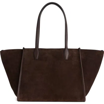 Madewell Suede Lexington Tote In Dark Carob