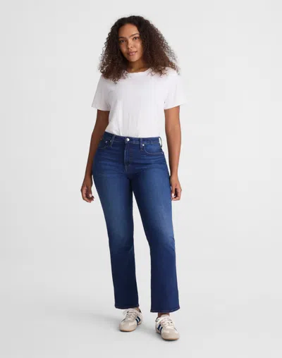 Madewell The Curvy Stretch Flare Crop Jean In Blue