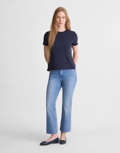 Madewell The Stretch Flare Crop Jean In Blue
