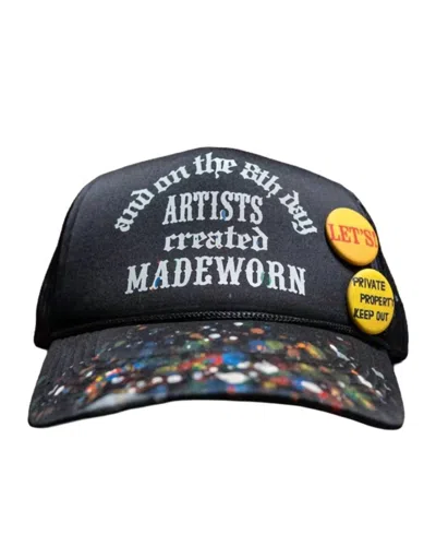Madeworn 8th Day Unisex Trucker Hat In Black Multi In Gray