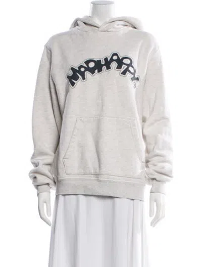Pre-owned Madhappy Graphic Print Crew Neck Hoodie In Grey
