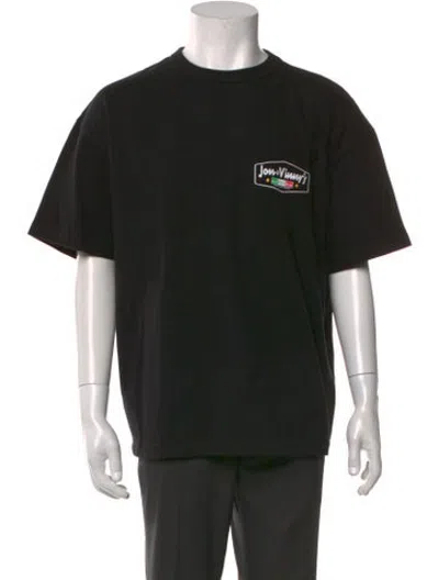 Pre-owned Madhappy Graphic Print Crew Neck T-shirt In Black