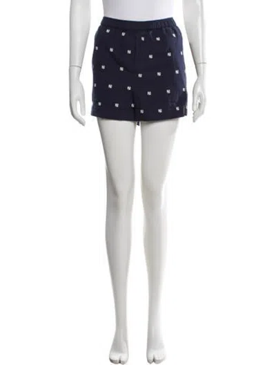 Pre-owned Madhappy Graphic Print Mini Shorts In Black