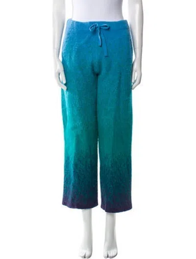 Pre-owned Madhappy Llama Wide Leg Pants In Blue