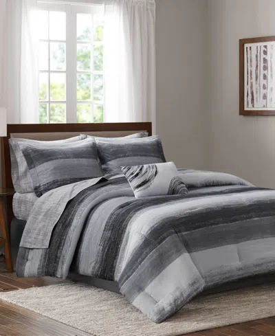 Madison Park Essentials Saben 9-pc.comforter Set, California King In Black