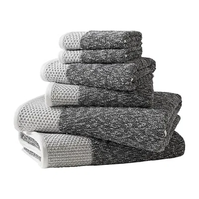 Madison Park Hayden 6-pc. Quick Dry Bath Towel Set In Black