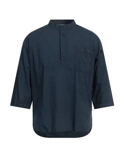 Madson Man Shirt Slate Blue Size S Cotton