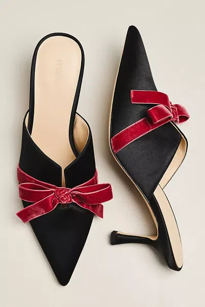 Maeve Bow Mule Heels In Black