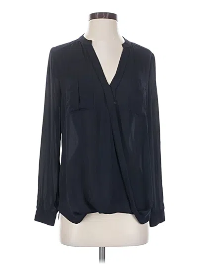 Pre-owned Maeve Long Sleeve Blouse In Black