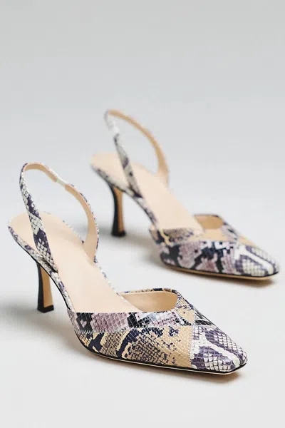 Maeve Square Toe Slingback Heels In Multi