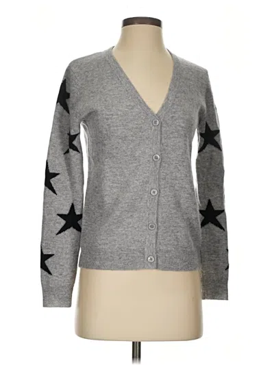 Pre-owned Magaschoni Cashmere Cardigan Sweater In Gray