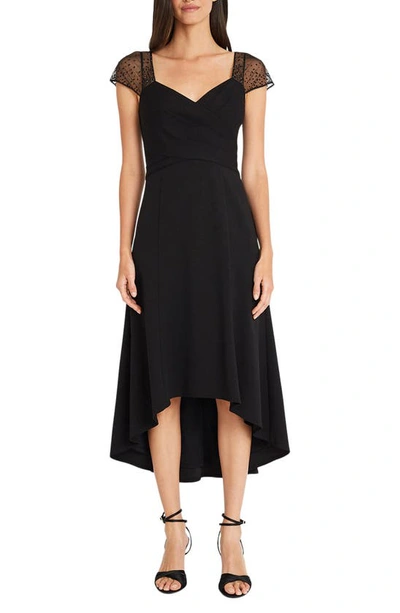 Maggy London Embellished High-low Cocktail Dress In Black