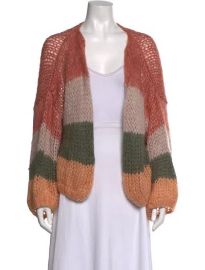 Pre-owned Maiami Mohair Striped Sweater In Multicolor