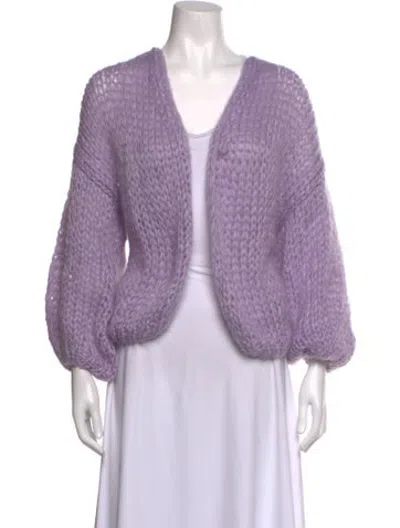 Pre-owned Maiami V-neck Sweater In Purple