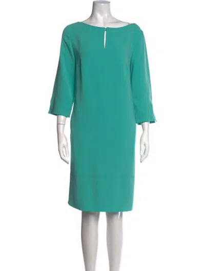Pre-owned Maison Common Bateau Neckline Knee-length Dress In Green