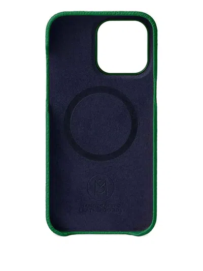 Maison De Sabre Iphone 14 Pro Max Pebbled Leather Case In Blue