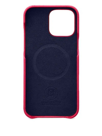 Maison De Sabre Iphone 16 Pro Raised Camera Leather Phone Case In Blue