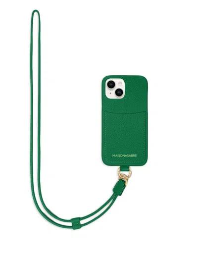 Maison De Sabre The Sling Iphone 15 Case In Green