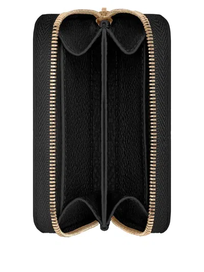 Maison De Sabre Zipped Leather Wallet In Black