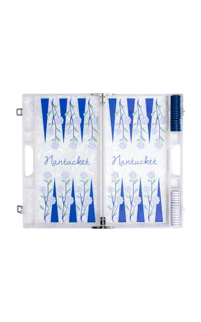 Maison Games - Nantucket Acrylic Backgammon Set - White