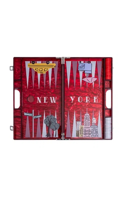Maison Games - New York Acrylic Backgammon Set - Blue