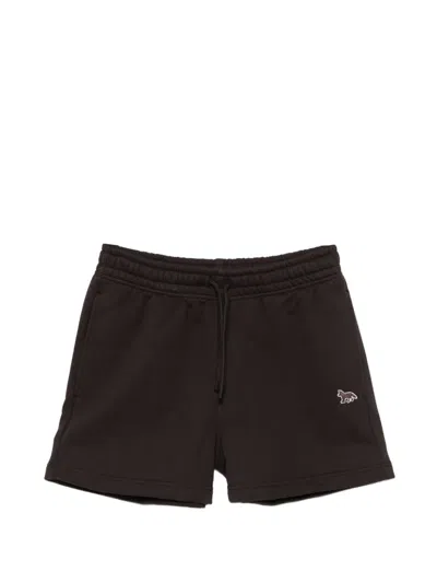 Maison Kitsuné Baby Fox Shorts In Brown
