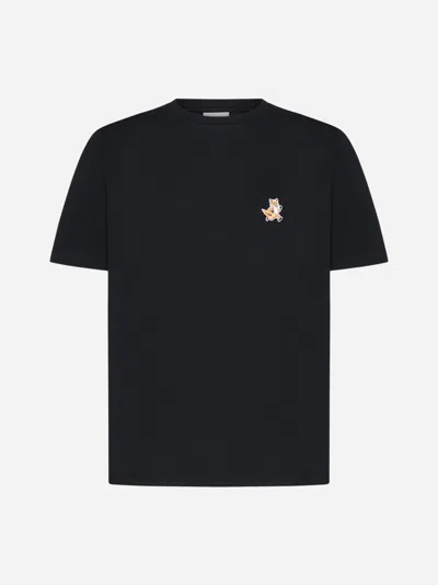 Maison Kitsuné Speedy Fox Patch Cotton T-shirt In Black