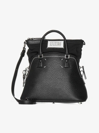Maison Margiela 5ac Leather Mini Bag In Black