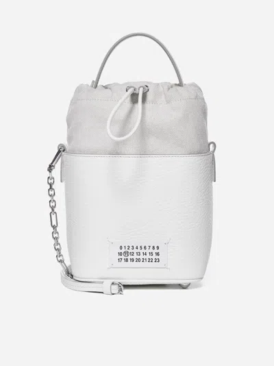 Maison Margiela 5ac Leather Bucket Bag From  In White