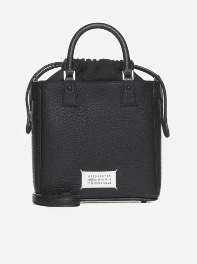 Maison Margiela 5ac Leather Tote Vertical Bag In Black