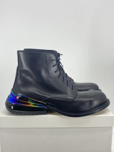 Pre-owned Maison Margiela Air Bag Lace Up Boots In Black