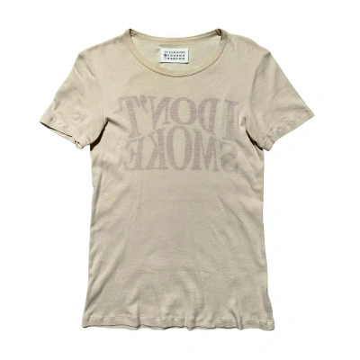 Pre-owned Maison Margiela Archive I Don't Smoke T Shirt In Cream