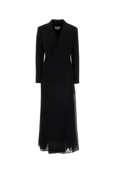 Maison Margiela Crepe And Twill Blazer Dress In Black