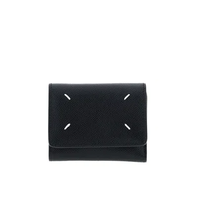 Maison Margiela 'four Stitches' Mini Wallet In Black