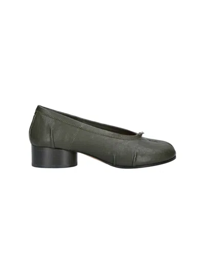 Maison Margiela Leather Block Heel Ballet Flat In Multi