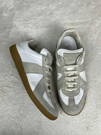 Pre-owned Maison Margiela Replica Low Sneakers Size 40.5 In White Grey