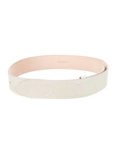 Pre-owned Maison Margiela Skinny Leather Waist Belt In Neutrals