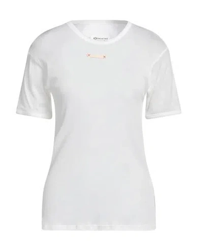 Maison Margiela Woman T-shirt Ivory Size M Cotton, Silk In White